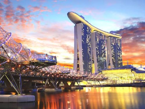 Singapore night marina asia hotel